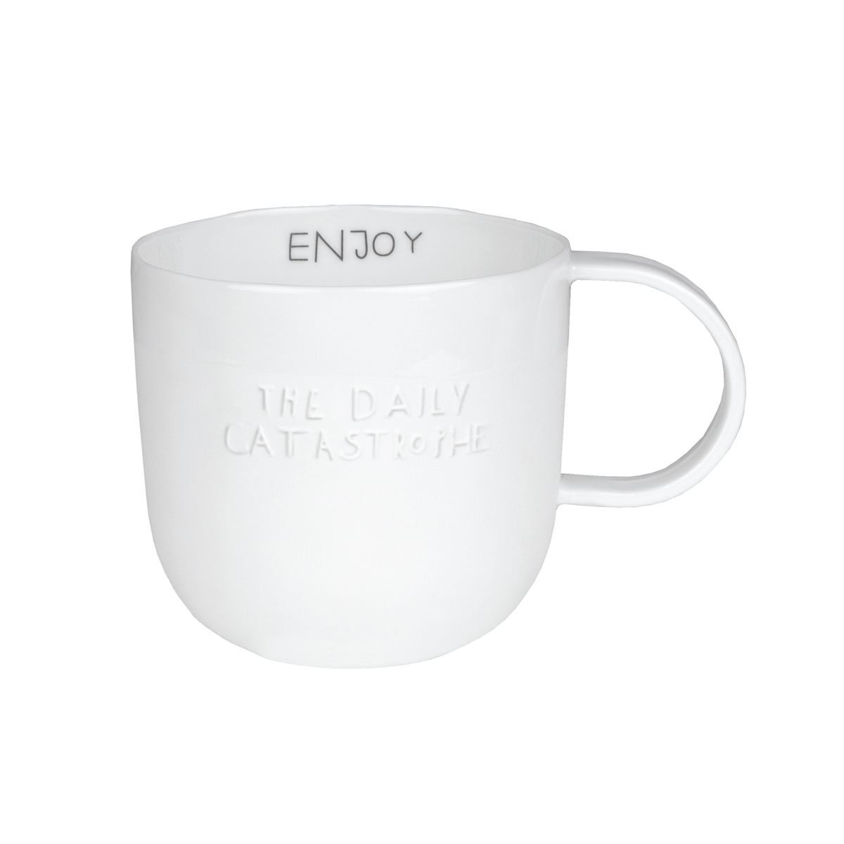 Räder – Porzellantasse 'Enjoy the daily“ – Kaffeetasse mit Spruch für Alltag & Geschenk
