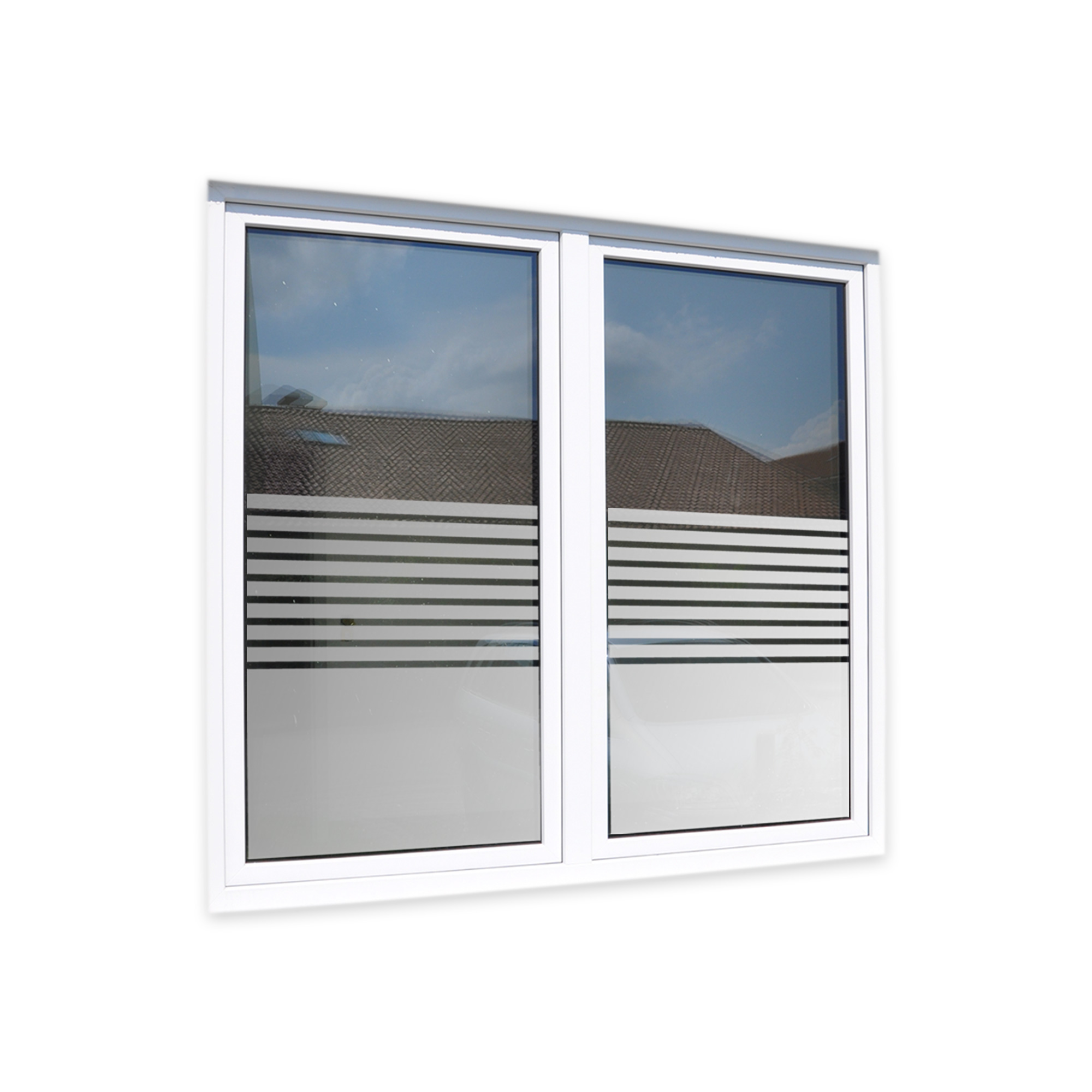 Sichtschutzfolie_EG004 Fensterfolie zum Schutz der Privatsphäre, Stripes - Machen Sie keine Kompromisse