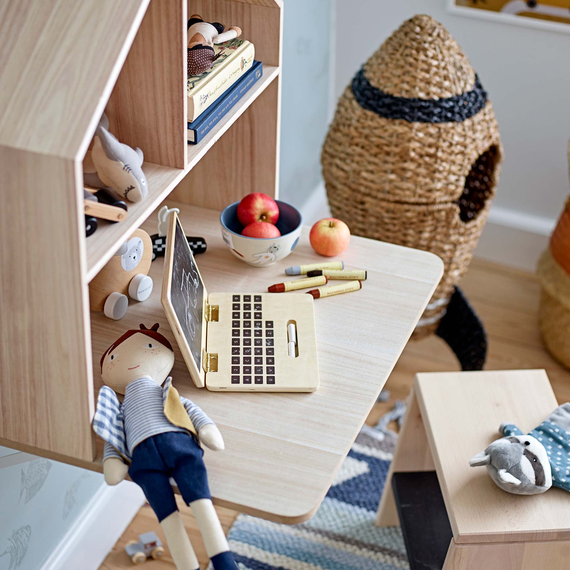 Korb-mit-Fuchsgesicht4 Korb fürs Kinderzimmer Bloomingville