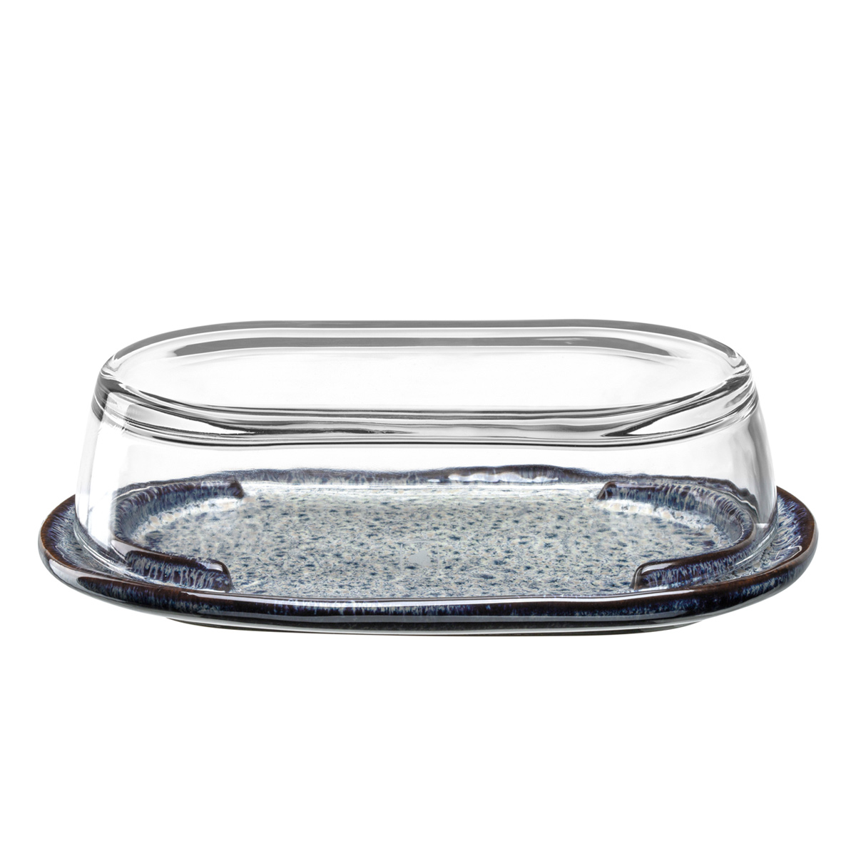 Leonardo - Butterdose MATERA anthrazit - Butterglocke mit Glasdeckel