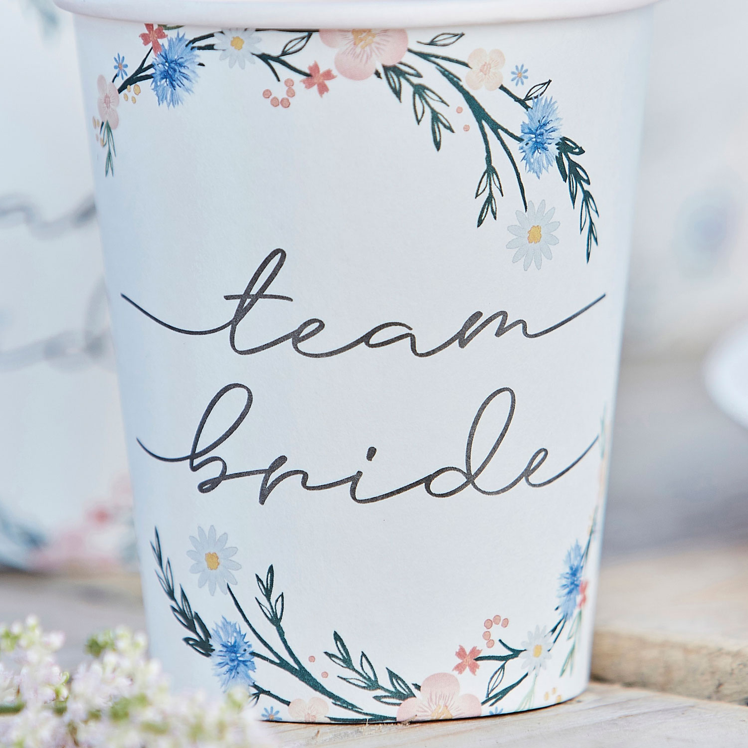 BOHO-309_2 Ginger Ray - Florale Pappbecher