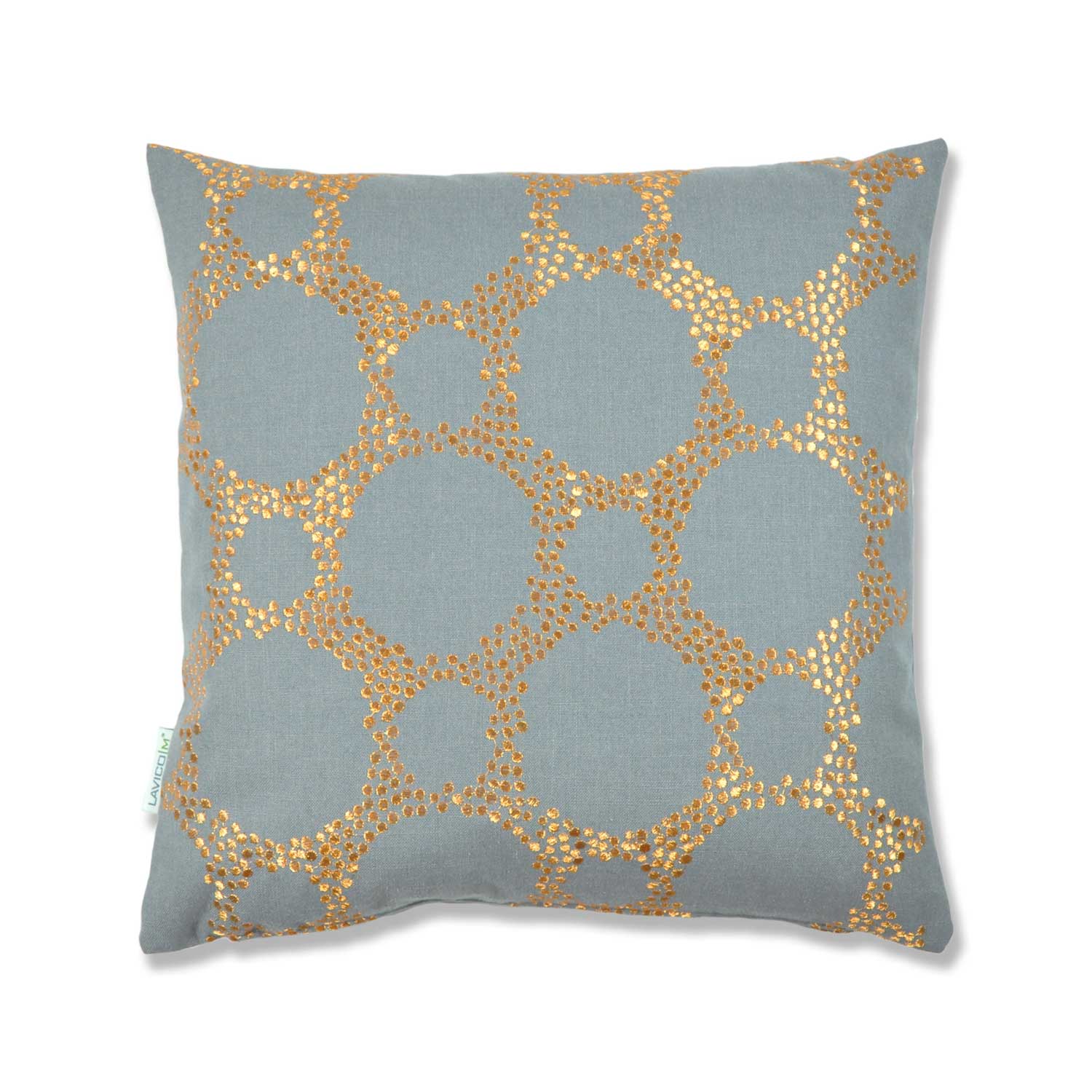 Zierkissen-Innocence-Dream-Cuivre-1 Zierkissen mit goldener Stickerei - Vorderansicht