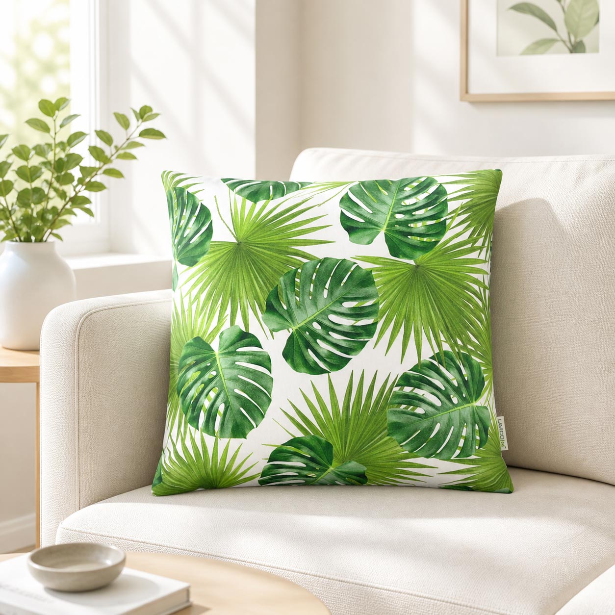 Couchkissen Palmblätter Palm Leaves Dekokissen Urban Jungle