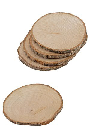 Holzscheiben Untersetzer aus Naturholz Holzscheiben – 5 Stück im Netz