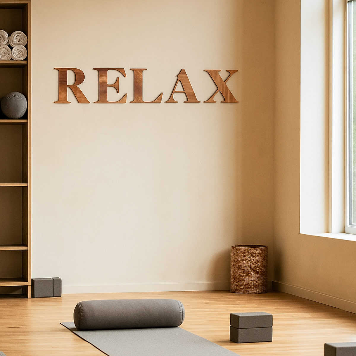 Personalisierte Wanddekoration | Buchstaben + Zahlen aus Holz | Schriftzug für Wellness, Spa & Yoga | Individuelle Holzdeko für Wand, Tür & Möbel Personalisierte Wanddekoration | Buchstaben + Zahlen aus Holz | Schriftzug für Wellness, Spa & Yoga | Individuelle Holzdeko für Wand, Tür & Möbel