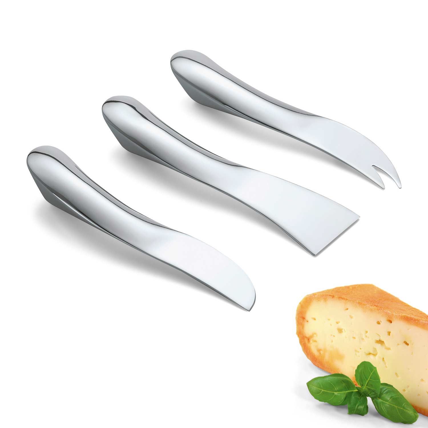 Kaesemesserset_WAVE_189001_2 Käsemesser WAVE aus Edelstahl - mit Deko