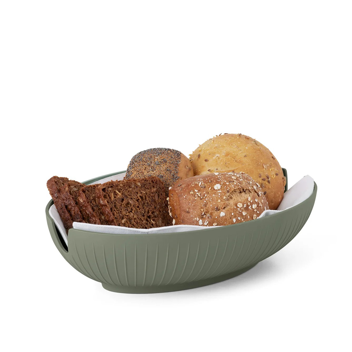Kähler Design 693340 - Hammershøi Brotkorb in mattem olivgrün