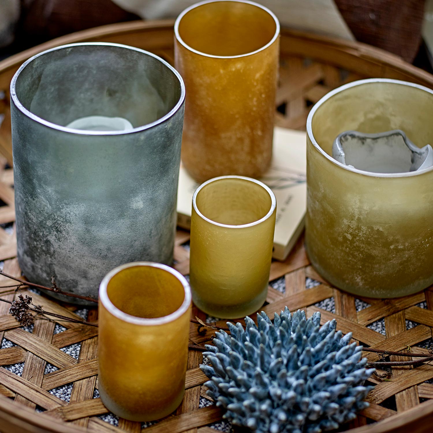 82050850_99 Luja Votive, Brown, Glass