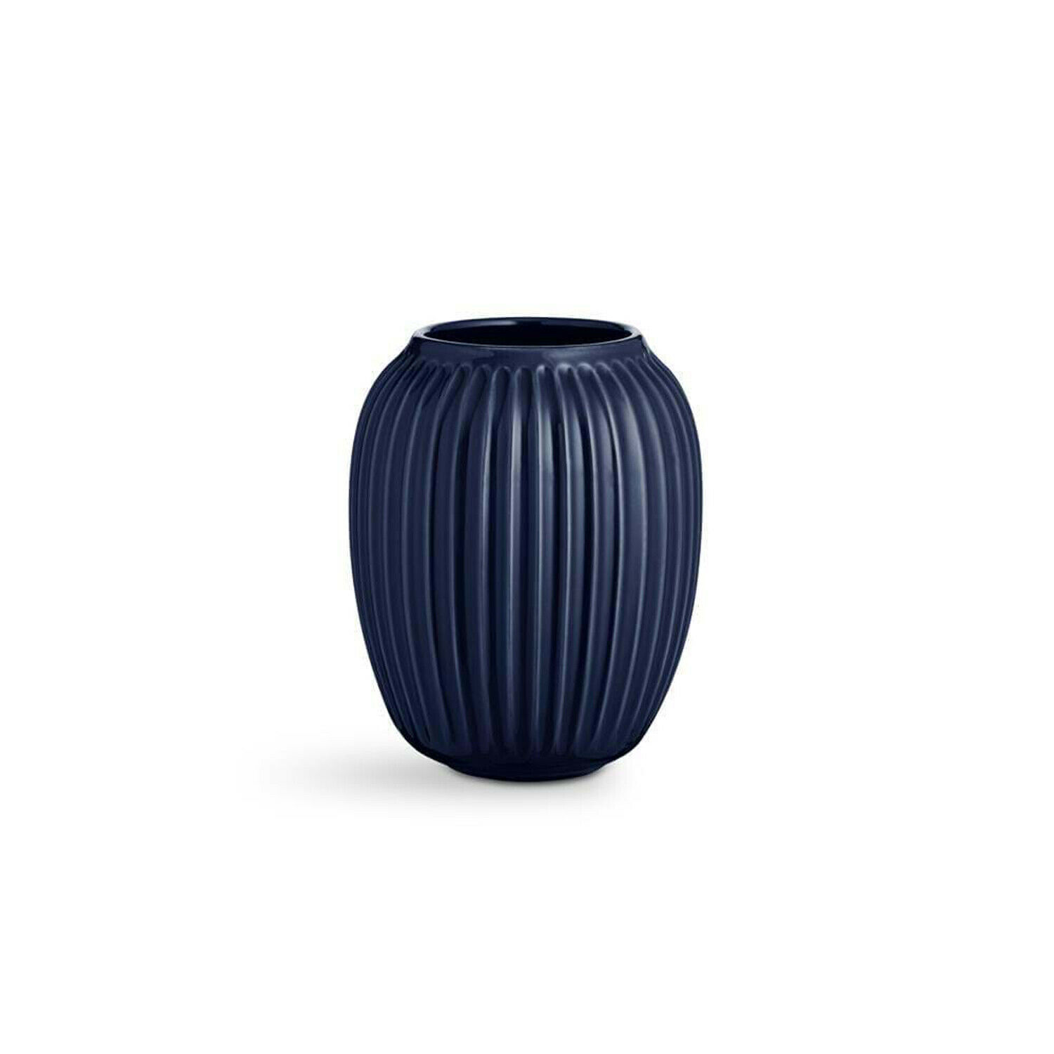 Rillenvase-in-indigo-21cm-von-K-hler Rillenvase von Kähler