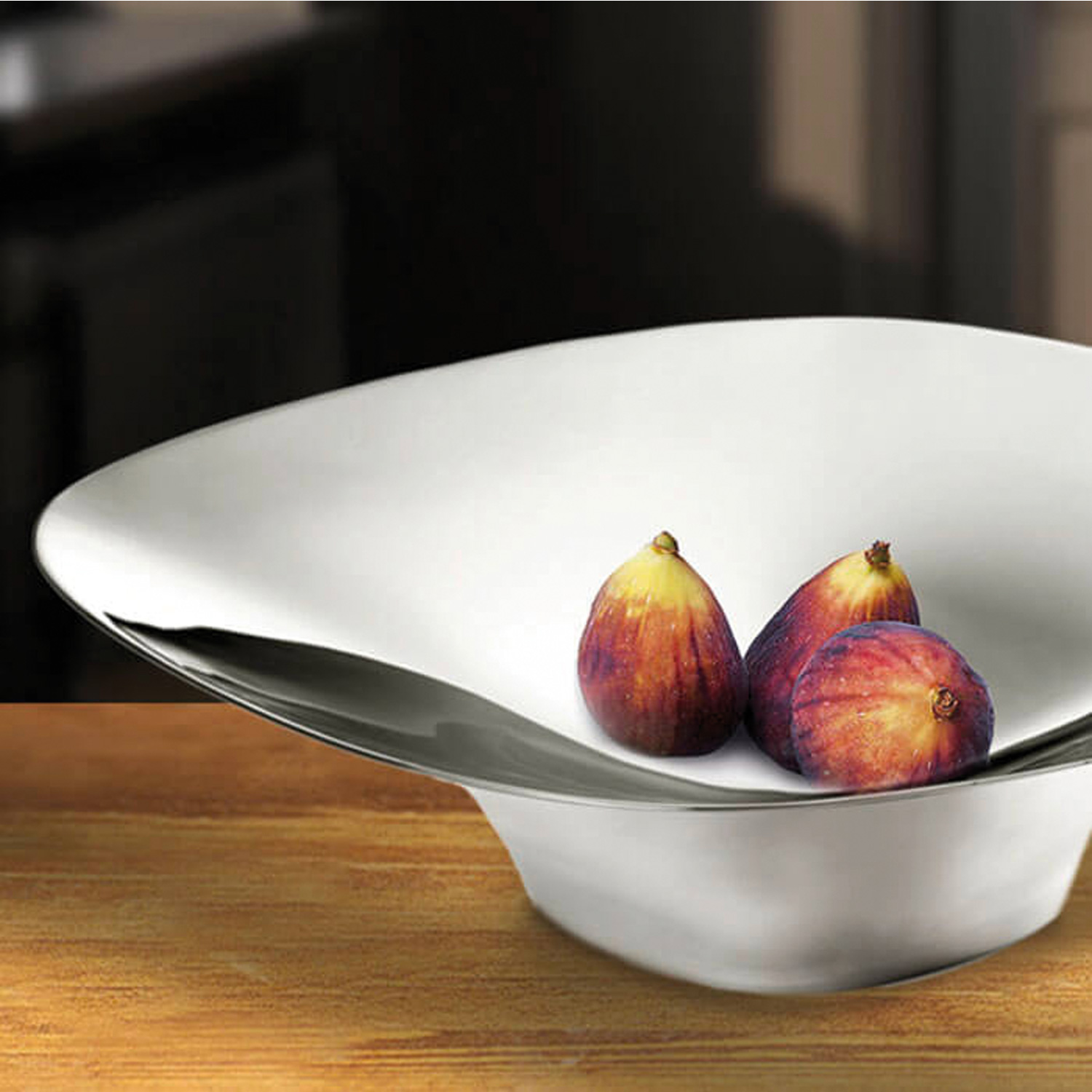202011_VOILA-Schale_L_mood Obstschale aus Edelstahl mit Feigen gefüllt von Philippi