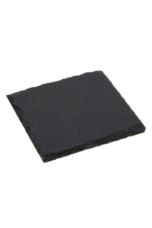 Schiefer 4x Schiefer Untersetzer 10x10cm