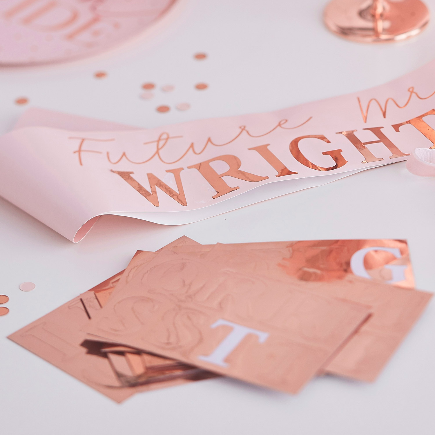 HN-833_2 Ginger Ray - Personalisierbare Braut-Schärpe
