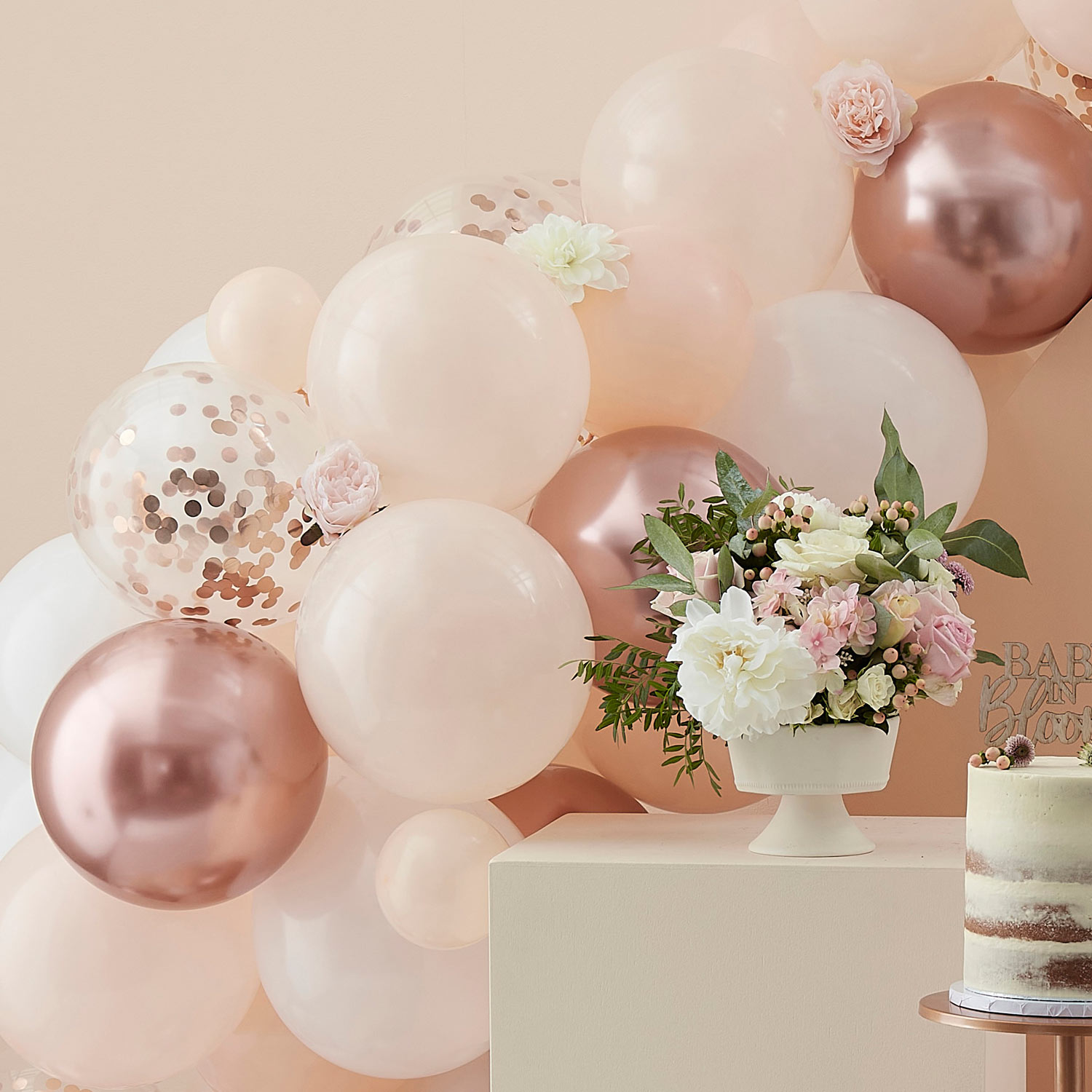 BL-104_2 Ginger Ray - Ballongirlande Peach Nahansicht