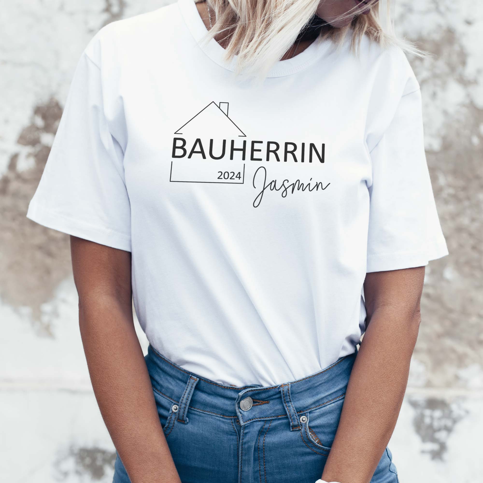 Bauherrin_weiss T-Shirt Bauherrin
