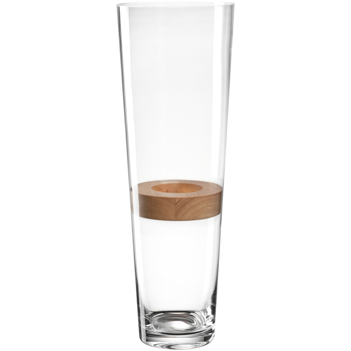 Leonardo - Vase MAGICO - Bodenvase mit Holzeinsatz 