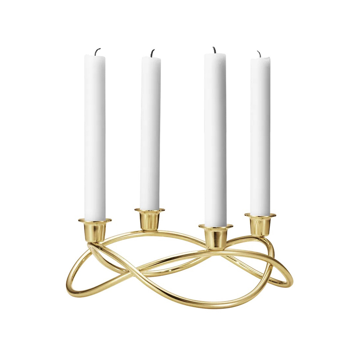 Georg Jensen - Kerzenständer SEASON in gold für 4 Stabkerzen