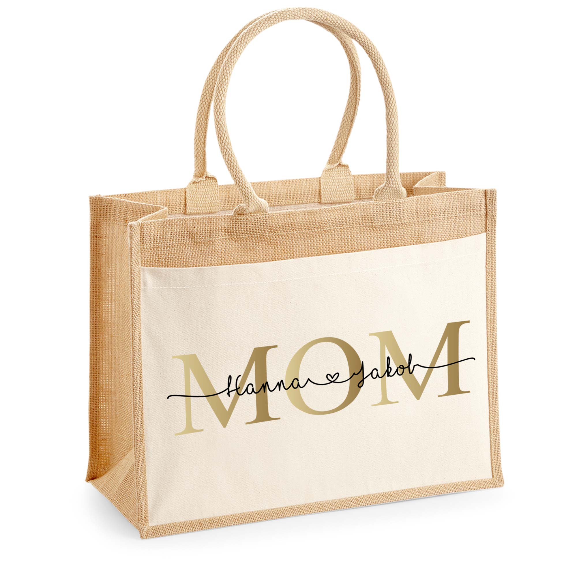 Tasche_gold_schwarz Personalisierte Jutetasche MOM
