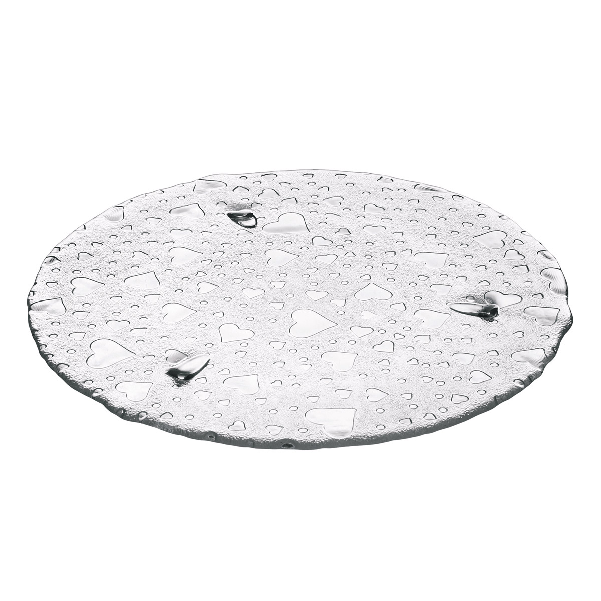 Leonardo - Platte HEART - Servierplatte mit Herzoptic - Kuchen & Tortenplatte - ⌀ 34 cm