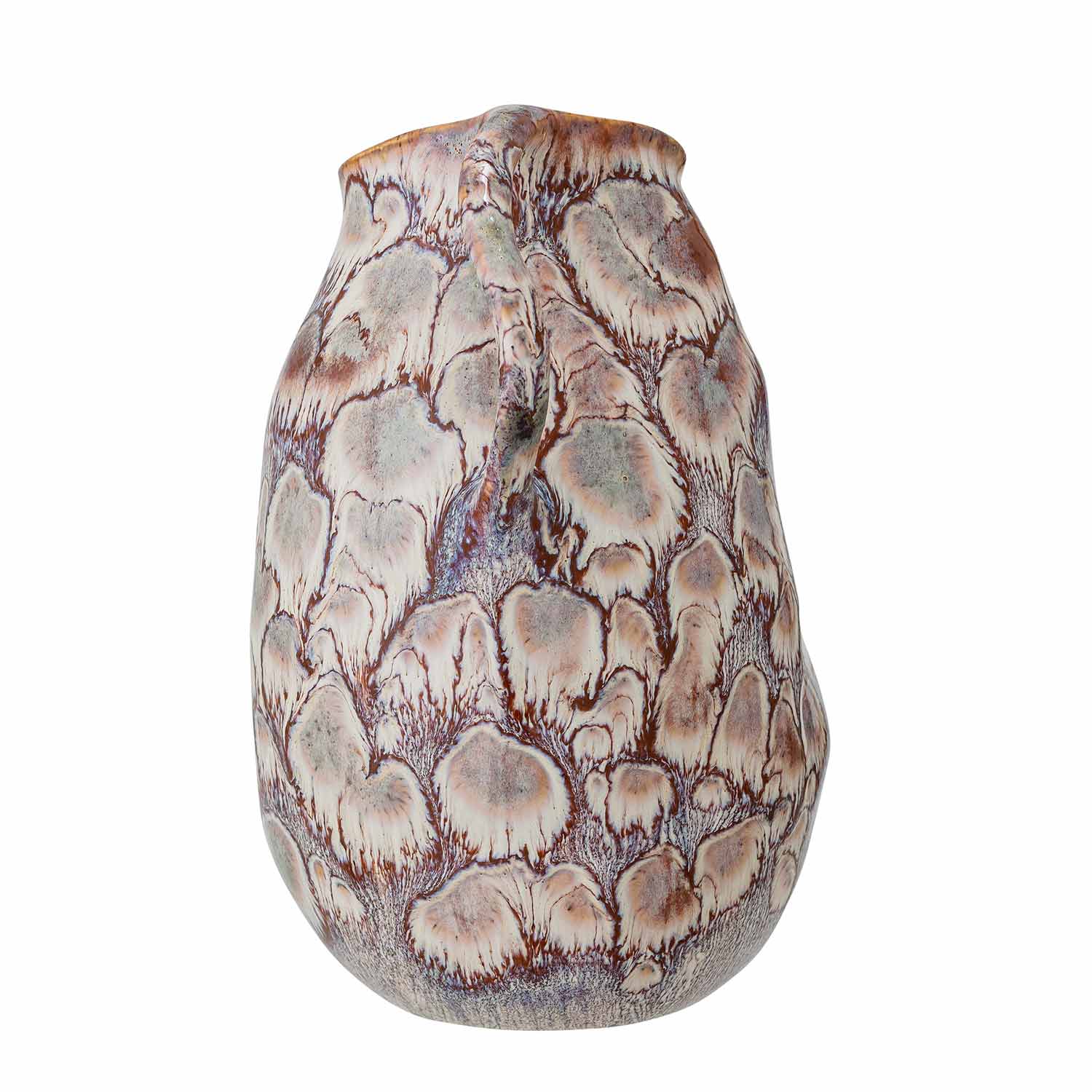 Vase_aus_Steingut_82052771_3 Vase mit abstraktem Muster aus Steingut