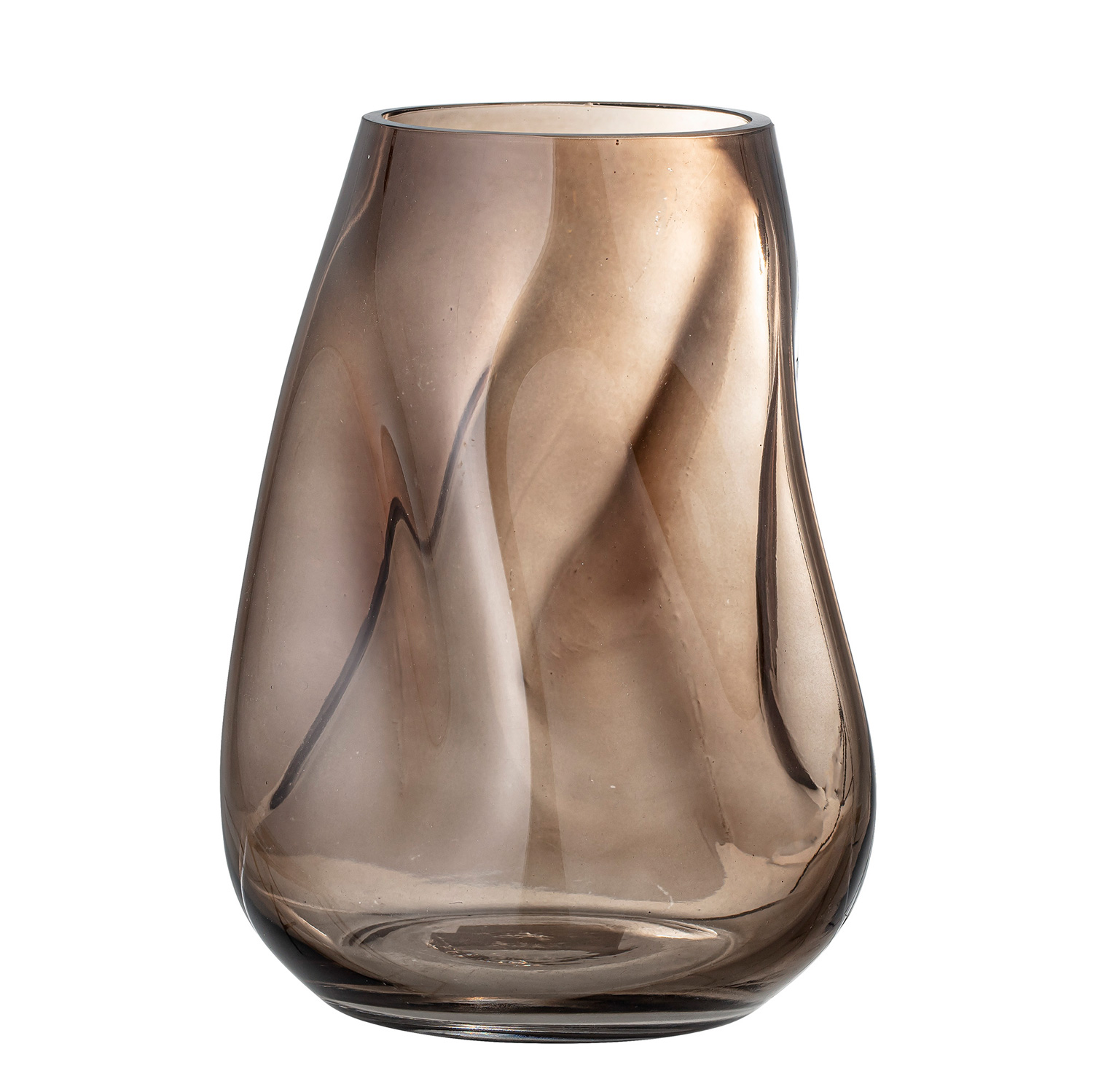 Ingolf Vase, Brown, Glass