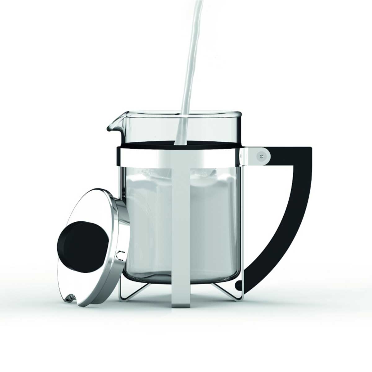 Milchkaennchen_135007_WASSILY_Sahnekaernnchen_Bauhaus_Design_2 Sahnekännchen für perfekten Kaffeegenuß - Ansicht von Vorn ohne Deckel