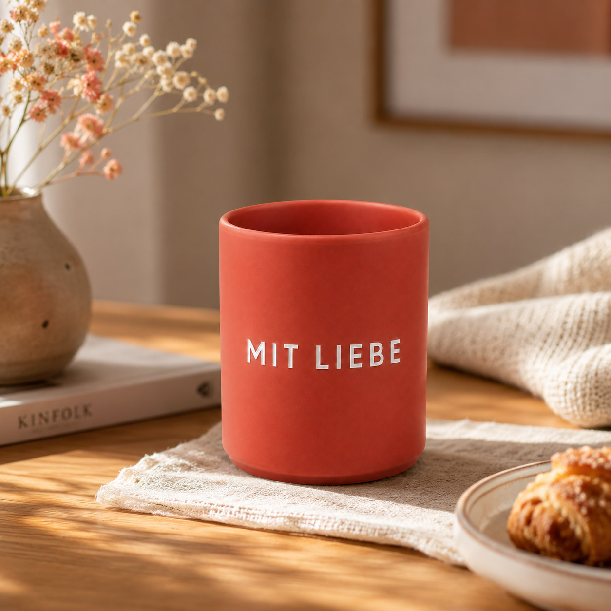 Personalisierter Keramikbecher mit Gravur – Wunschtext, Name oder Spruch – 240 ml